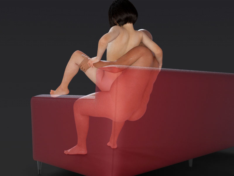 ソファーに座って座位sexのエロポーズ画像